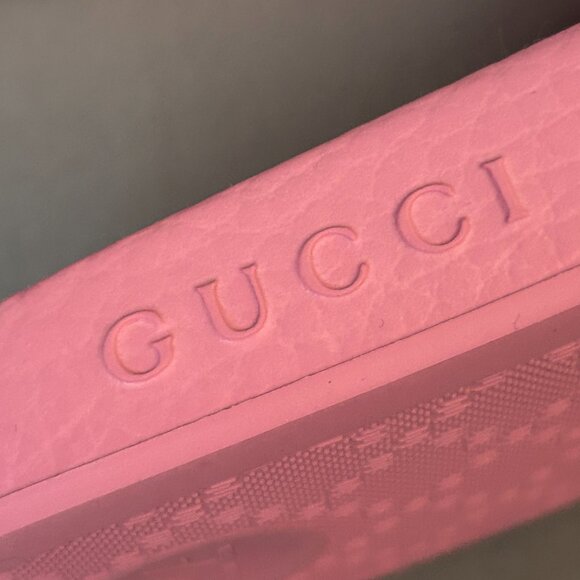NWT Gucci GG pattern rubber sandals women's Pink 573922 size36 US6 - Picture 6 of 16